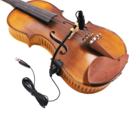 Violin fiddle clip lavalier microphone for Shure Sennheiser AKG Audio Technica transmitter wireless system