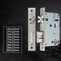 EGFirtor Metal Stainless Steel Electronic Lock Body 5050 Mortise For Tuya Face Recognition Fingerprint Smart Door Lock