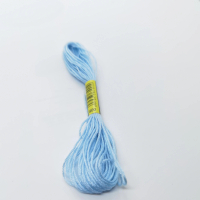 6 Helai Benang Sulaman DMC Warna 800 Biru Delft - Benang Sulaman Kapas Premium Cerah 8 Meter Bahan K