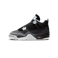 【NIKE 耐吉】休閒鞋 Air Jordan 4 Fear GS 2024 恐懼 黑白 大童 女段 FQ8213-002