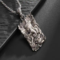 Classic Creative Design Thai Elephant Pendant Necklace for Men and Women Ivory Symbol of Loyalty Lucky Amulet Accessories