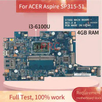 For ACER Aspire SP315-51 Notebook Mainboard ST5DB SR2EU With 4GB RAM Laptop Motherboard