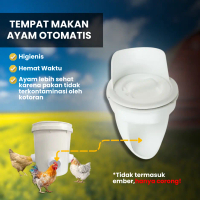Pengumpan Ayam Unggas Otomatis Tempat Makan Ayam Tanpa Tumpah Tahan Hujan Chicken Feeder Ports Luban