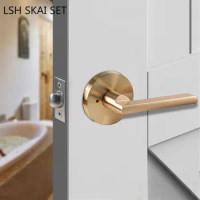 High-quality Zinc Alloy Bathroom Door Lock Indoor Keyless Single Tongue Locks Kitchen Door Handle Deadbolt Lockset Home Hardware