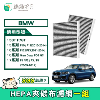 【綠綠好日】BMW 5系列 F10/F11 6系列 F12/F13 7系列 F1/F2/F3/F4(汽車冷氣HEPA濾網 GBW004)