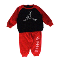 【NIKE 耐吉】童裝 JORDAN 喬丹 紅色 嬰童 套裝 JD942044IFR78(連身裝)