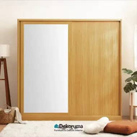 Dekoruma BERTO Lemari Pakaian Besi 2 Pintu Geser / Lemari Besi 2 Pintu / Lemari Sliding Door 2 Pintu