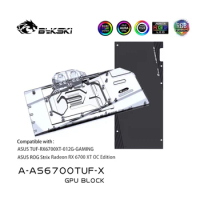 Bykski GPU Block For ASUS ROG STRIX Radeon RX6700XT OC Edition / TUF O12G GAMING Full Cover Video Ca