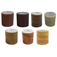 Realistic Wood Grain Repair Adhensive Duct Tape Floor Furniture Renovation Skirting Lines Sticker Home Cabinets Decoration