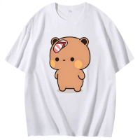 Unique Dudu Was Threw Flip Tshirt Flops By Bubu Since He Teases Bubu Graphic Shirt Kawaii Panda Bear Women Men Short Sleeve Tops