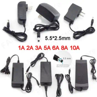 110-220V AC DC 5V 12V 24V Power Supply Adapter 1A 2A 3A 5A 6A 8A 10A Universal Power Charger for CCTV Camera LED Light
