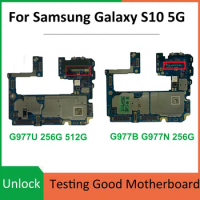 Unlock Motherboard For Samsung Galaxy S10 5G G977B Unlock Mainboard Logic Board 8GB 256G Clean Imei Testing Good