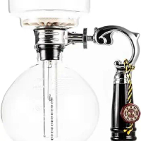 Tabletop Siphon Coffee Maker I Syphon Brewer with Vacuum Technology I Hand Blown Durable Borosilicate Glass for
