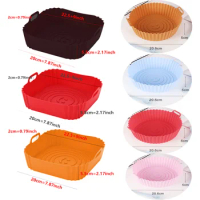 Round Replacemen Air Fryers Oven Baking Tray Fried Chicken Basket Mat Air Fryer Silicone Pot Grill Pan Kitchen Accessories