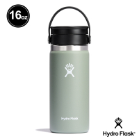 Hydro Flask 16oz/473ml 寬口 旋轉咖啡蓋 保溫瓶 灰綠