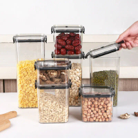 Multifunctional exquisite storage jar, sealed jar, food-grade plastic bottle, transparent large-capa