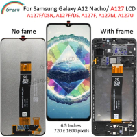 For Samsung Galaxy A12 Nacho A127 A12S LCD Display Touch Panel Screen Digitizer Pantalla For Samsung A127F, A127M, A127U LCD