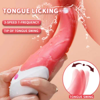 Realistic Licking Tongue Vibrator For Women Nipples Blowjob Clitoral Stimulator Sex Toys Vaginal Breast Female Dildo Masturbator
