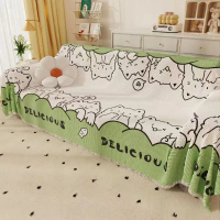 2026 Anti-Scratch Waffle Sofa Cover New Thickened Full Cover One-Piece Non-Slip Sofa Cushion Cover