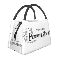 Perrier Champagne Jouets Logo Insulated Lunch Tote Bag for Women Resuable Cooler Thermal Bento Box Work Travel