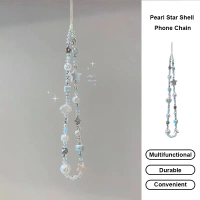 【Captivaty】Rantai Ponsel Cangkang Bintang Mutiara Tali Kamera Pantai Musim Panas Liontin Casing Pons