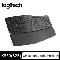 【Logitech 羅技】Ergo K860無線鍵盤B2B-黑