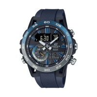 【CASIO 卡西歐】EDIFICE 雙顯系列藍芽智慧錶/48mm/深藍夜空(ECB-40NP-1A)