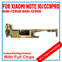 6+128G 8+128G for XiaoMi NOTE 10/CC 9PRO Motherboard Original Unlocked for XiaoMi NOTE 10/CC 9PRO Logic Board Mainboard