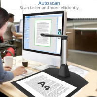 Portable true 5 megapixel HD book scanner captures size A4 document camera file recognition scanner