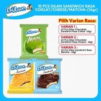 Dilan - 10 PCS Dilan Chocolate Sandwich Rasa Coklat/Cheese/Matcha (16gr) - DLN