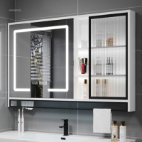 Minimalist Smart Bathroom Mirrors Cabinet Home Storage Bathroom Mirror Modern Wall-mounted Bath Mirrors Bedroom Vanity Mirror