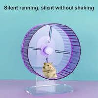 Small Exercise Wheel Transparent Hamster Exercise Wheel with Silent Jogging Feature for Small Pets Easy for Hamster for Active