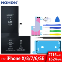 NOHON Battery For Apple iPhone X 8 7 6 SE iPhoneX iPhone8 iPhone7 iPhone6 Replacement Batteries Lithium Polymer Phone Bateria