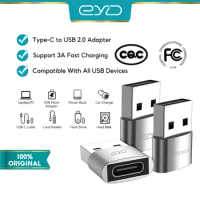 EYD CU01 USB To Type C Converter Adapter USB 2.0 Plug Portable Mini Computer Mobile Phone Converters