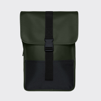 RAINS 防水迷你版扣環後背包 筆電包 收納多口袋 迎春好禮-綠色