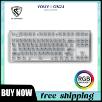 Fl·Esports Mk870 Wireless Mechanical Keyboard Wired 3mode Keyboards Hot Swap 87keys Rgb Backlit Blue Switch Office Game Keyboard