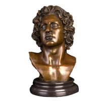 ZH-603 Bronze Light Luxury Art Home and Office Desktop Decoration Bust Beethoven Statue Sculpture Bust Head Beethoven Figurines