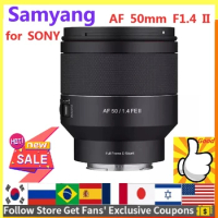 Samyang AF 50mm F1.4 II Camera Lens Full Frame Large Aperture Portrait Fixed Focus Lenses for SONY FE Mount Cameras A7II A73 A7R