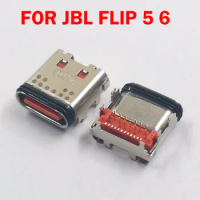 2/5pcs USB C Jack Power Connector Dock For JBL Flip 5 6 Bluetooth Speaker Charging Port Type-C Charger Plug 24Pin Female Socket