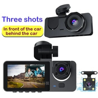 Dash Cam For Car Camera Video Recorder Multifunctional Dashboard Camera 3-Lens DVR With Rear View Camera 24H Parking Monitor