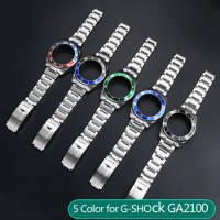 New GA2100 GA2110 Watchband Set Metal Bezel Strap for Casio G-Shock GA-2100 GA-2110 Modified Stainless Steel Case Bracelet strap