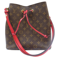 【二手名牌BRAND OFF】LOUIS VUITTON LV 路易威登【再降價】棕色 原花 帆布 NeoNoe MM 水桶 肩背包 M44021