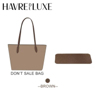 HAVREDELUXE Bottom Pad For Coach Tote Bag City33 Brown Handbag Base Shaper Purse Insert Storage Lining Bag Organizer