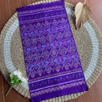 KAIN TENUN ENDEK MOTIF PALEMBANG UNGU