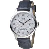 TISSOT 天梭 力洛克自動80小時動力儲存機械腕錶-白/39mm