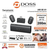 SARAMONIC AIR SE AI-Powered Clip-On & Handheld Dual Wireless Microphone for Smartphone HP Mic Wirele