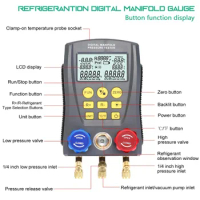 Pressure Gauge Digital vacuum pressure tester instrument pressure gauge Manifold Meter Heating refrigeration temperature tester