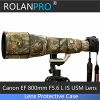ROLANPRO Lens Camouflage Coat Rain Cover for Canon EF 800mm F5.6 L IS USM Lens Protective Case For Canon camera lens hood cap