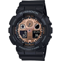 CASIO 卡西歐G-SHOCK 重機玫瑰金手錶 送禮首選 GA-100MMC-1A