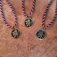 Kalung Tridatu Pis Bolong Arjuna / Rejuna / Pis Bolong Wayang Rerajahan / Kalung Tridatu Pria / Kalu